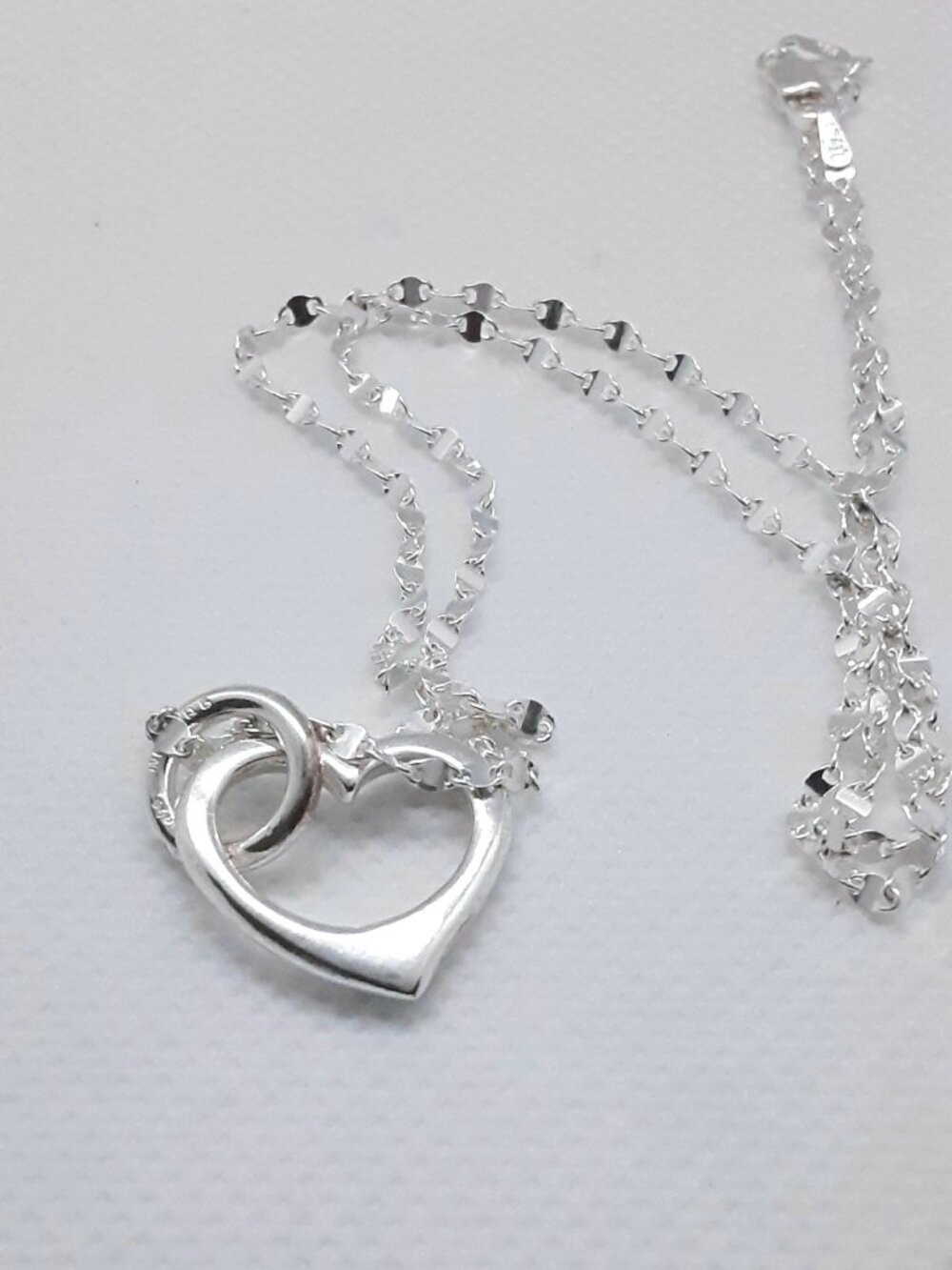 Wear it with Love ...  NEW sparkling 925 silver heart necklace - Picture 7 of 10